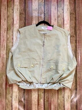 Commense Zipper Vest | Faded Green Utility Vest